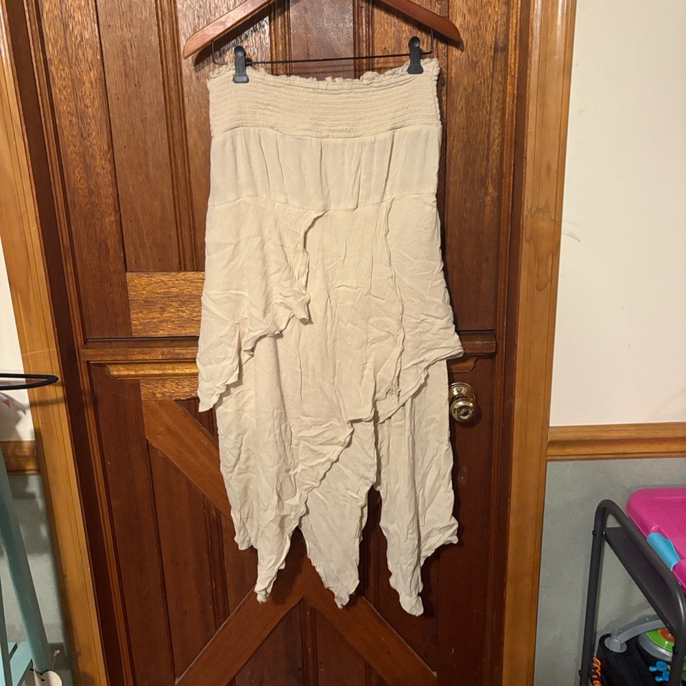 Free People Cream Maxi Skirt